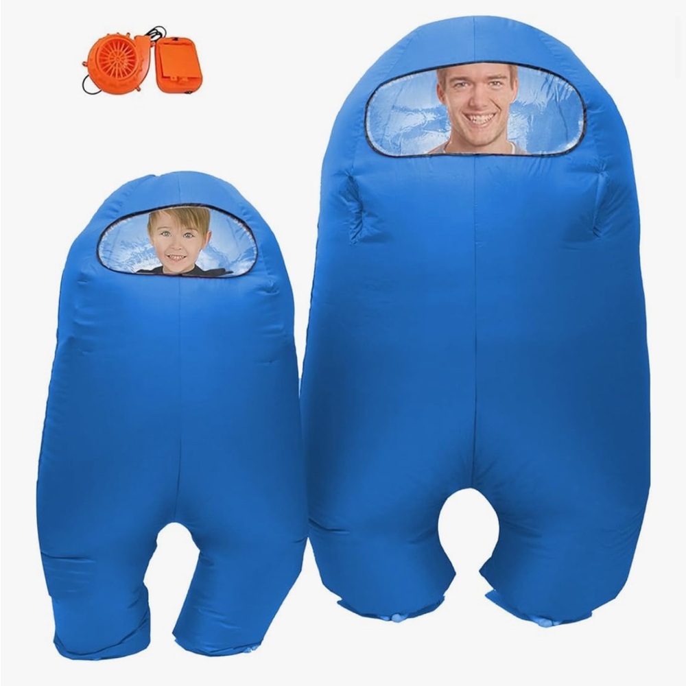 Blue Inflatable Among us Costume